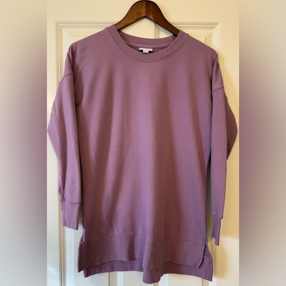 LuLaRoe cotton Hannah Crew Neck Sweater Lilac Purple Size XS